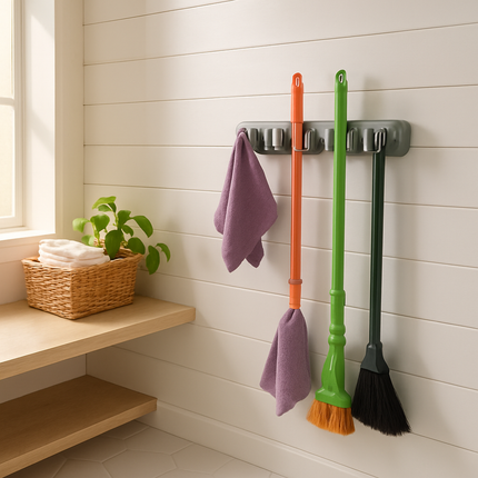 Mop Holder Wall Mount for Mops and Brooms