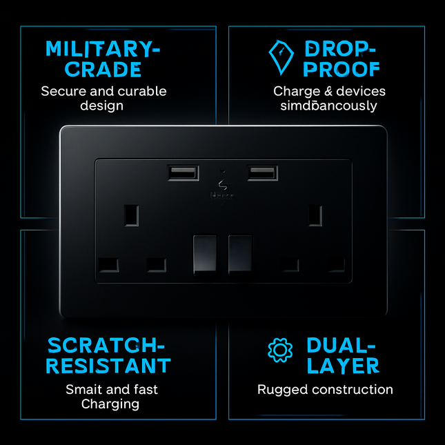 Wall Outlet Charger for UK Power Socket - Multi-Port