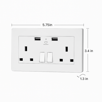 Wall Outlet Charger for UK Power Socket - Multi-Port