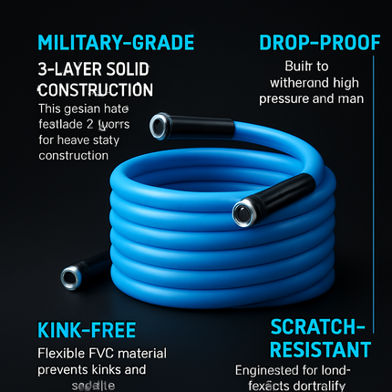 Non-Expanding Garden Hose for All-Weather Use