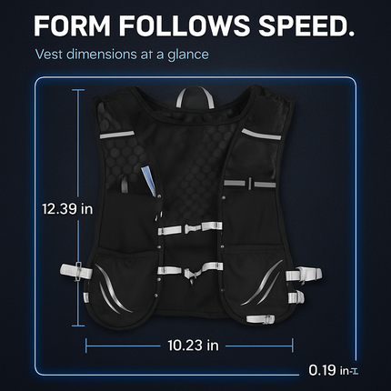 Sport Hydration Vest Running Backpack with 15oz 50oz Water Bladder Adjustable Strap Storage Bag for Trail Running Marathon Race Hiking