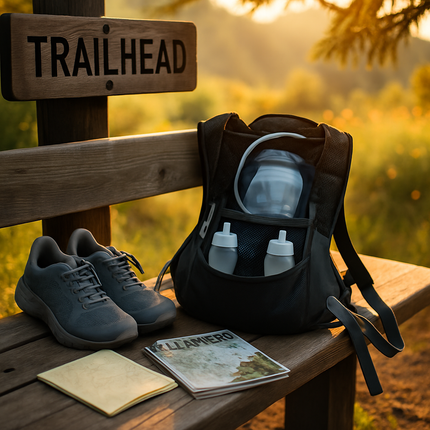 Sport Hydration Vest Running Backpack with 15oz 50oz Water Bladder Adjustable Strap Storage Bag for Trail Running Marathon Race Hiking