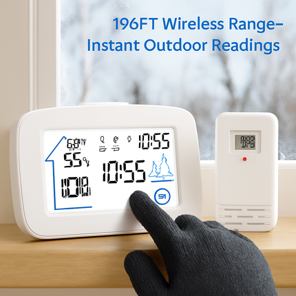 Wireless Weather Station: Indoor/Outdoor Temp & Humidity