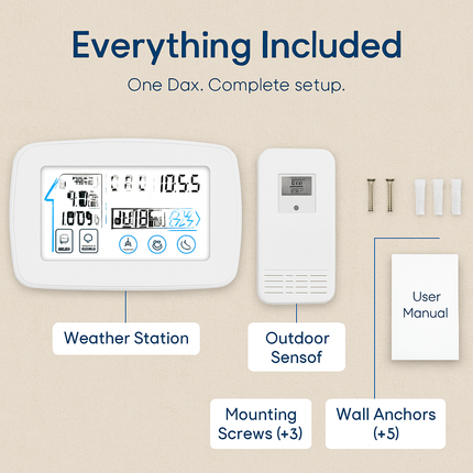 Wireless Weather Station: Indoor/Outdoor Temp & Humidity