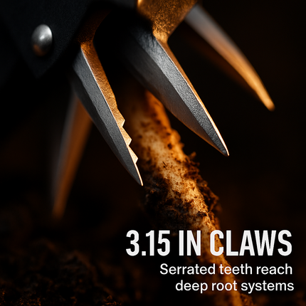 Aluminum Stand-Up Weed Puller with 4 Claws for Lawn