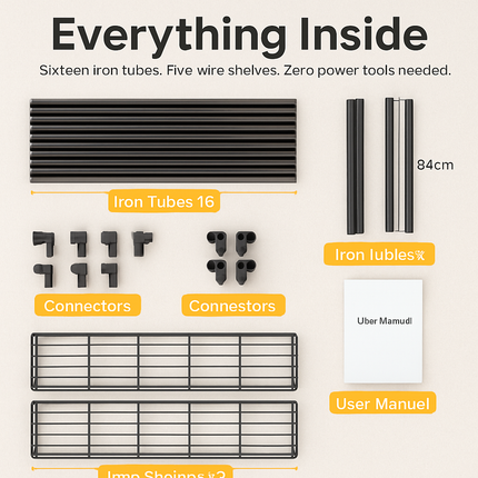 Metal Closet Deluxe Double Rod Freestanding Organizer