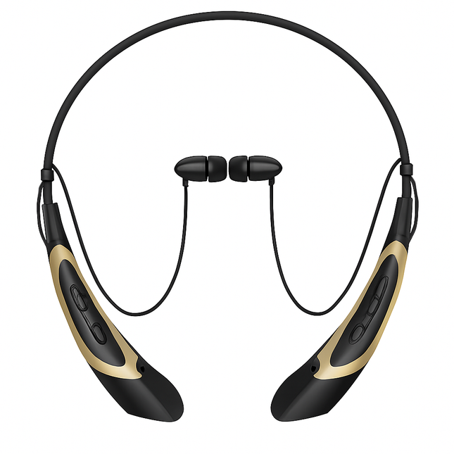 Wireless Neckband Headphones with Magnetic Earbuds