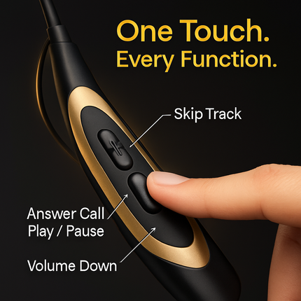 Wireless Neckband Headphones with Magnetic Earbuds