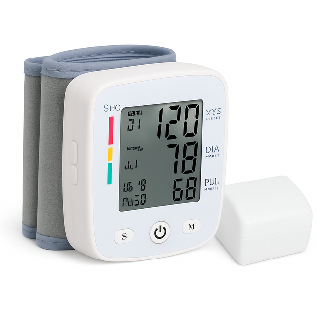 Wrist Blood Pressure Monitor with Large LCD Display