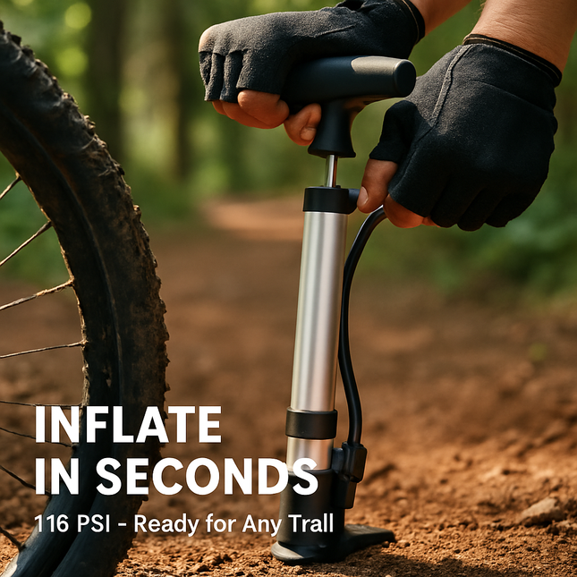 Mini Bike Pump Portable Tire Inflator for Bikes