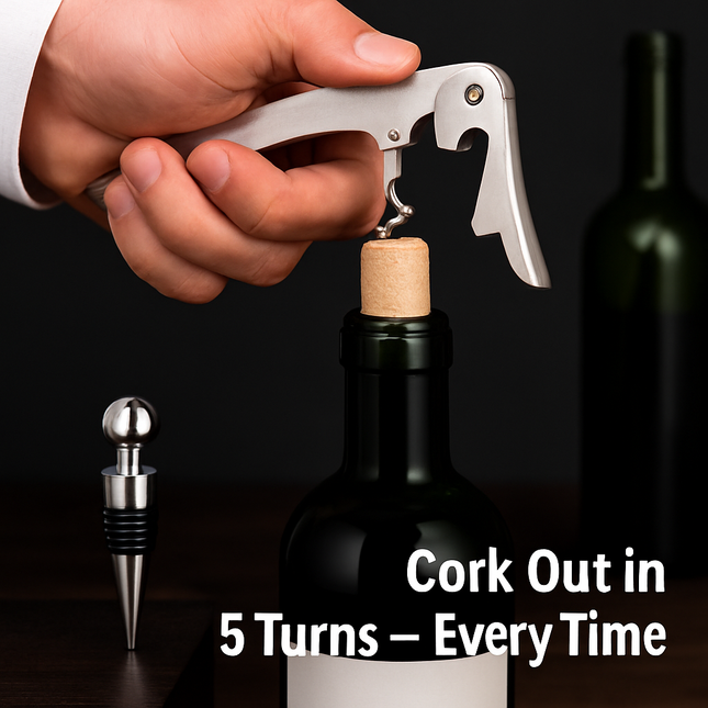 Corkscrew Bottle Opener Set with Foil Cutter