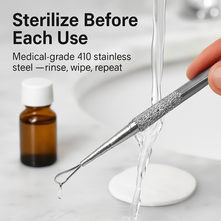 5 Pcs Blackhead Remover Kit Pimple Comedone Extractor Tool Set Stainless Steel Facial Acne Blemish Whitehead Popping Zit Removing for Nose Face Skin C