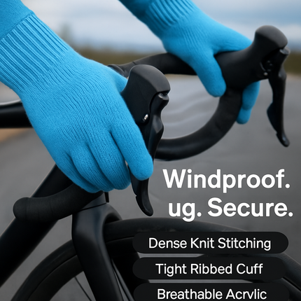 Unisex Winter Knit Gloves Touchscreen Outdoor Windproof Cycling Skiing Warm Gloves