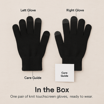 Unisex Winter Knit Gloves Touchscreen Outdoor Windproof Cycling Skiing Warm Gloves