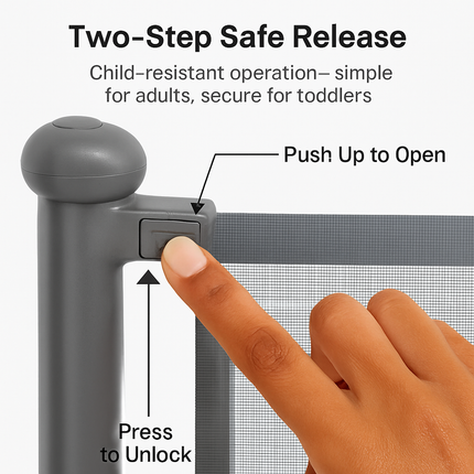 Retractable Baby Security Gate for Doorways & Hallways