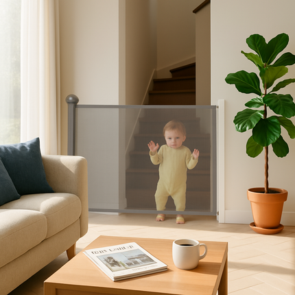 Retractable Baby Security Gate for Doorways & Hallways