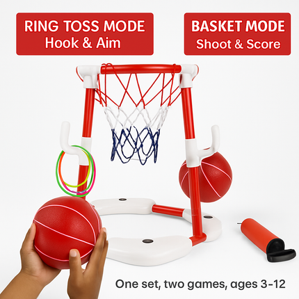Pool Basketball Hoop Toy Set for Summer Pool Fun