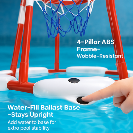 Pool Basketball Hoop Toy Set for Summer Pool Fun