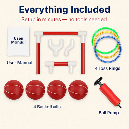 Pool Basketball Hoop Toy Set for Summer Pool Fun