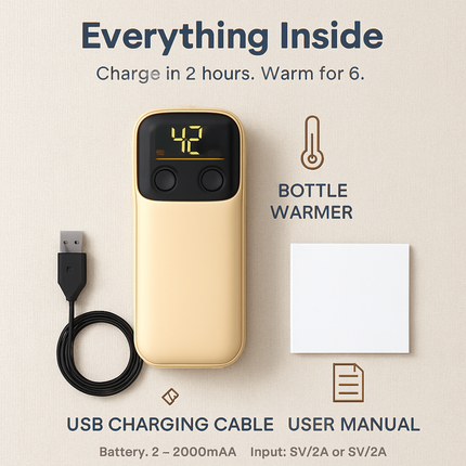 Portable Bottle Warmer with Night Light On-the-Go