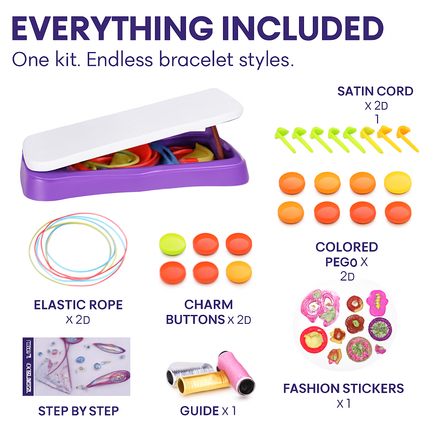 Bracelet Making Kit - DIY Craft Set for Kids, Travel Fun