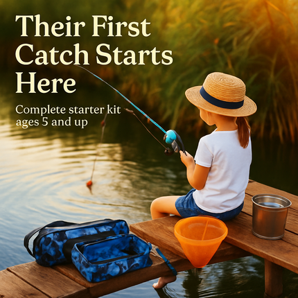 Kids Fishing Pole Set - Telescopic Rod & Spincast Reel Kit