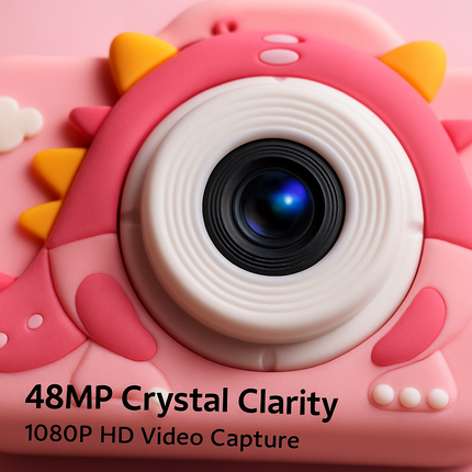 Dinosaur Kids Selfie Camera with Cartoon Case