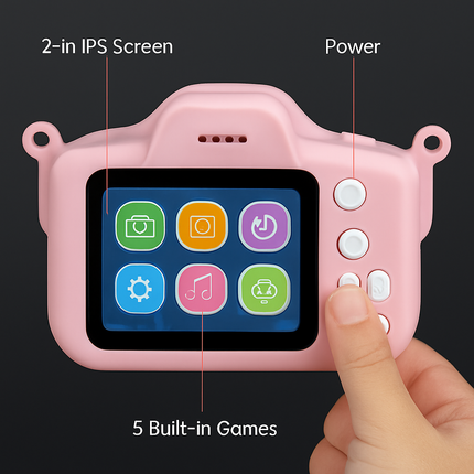Dinosaur Kids Selfie Camera with Cartoon Case