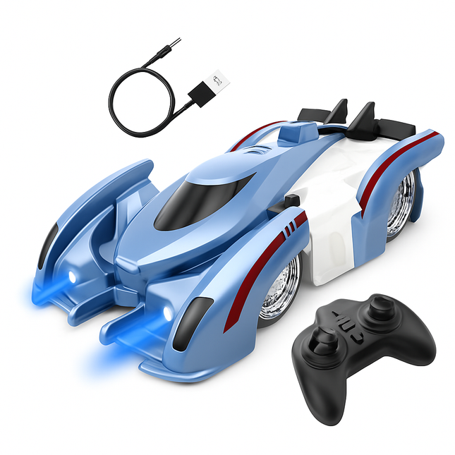 Wall Climbing RC Car with Lights and Remote Control