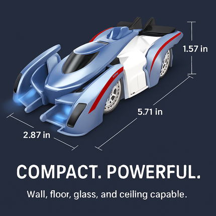 Wall Climbing RC Car with Lights and Remote Control
