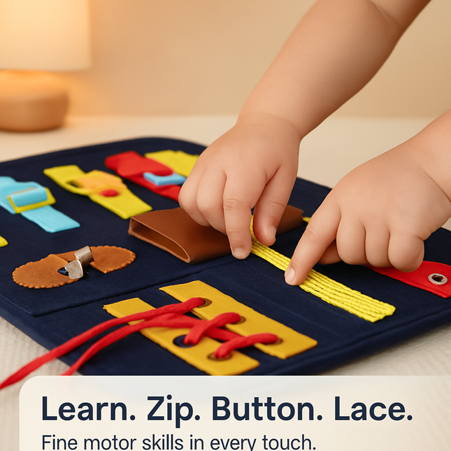 Kids Busy Board: Sensory Montessori Toy for 1-6