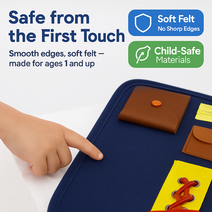 Kids Busy Board: Sensory Montessori Toy for 1-6