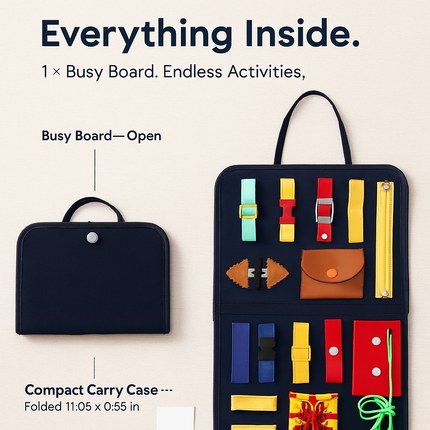 Kids Busy Board: Sensory Montessori Toy for 1-6
