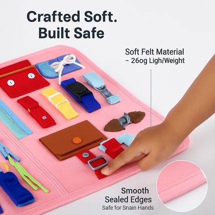 Kids Busy Board: Sensory Montessori Toy for 1-6