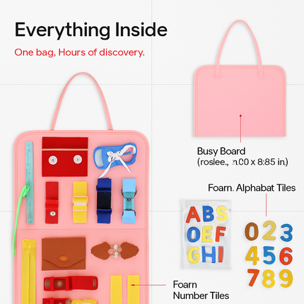 Kids Busy Board: Sensory Montessori Toy for 1-6
