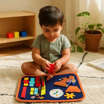 Kids Busy Board: Sensory Montessori Toy for 1-6