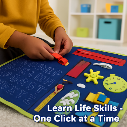 Kids Busy Board: Sensory Montessori Toy for 1-6
