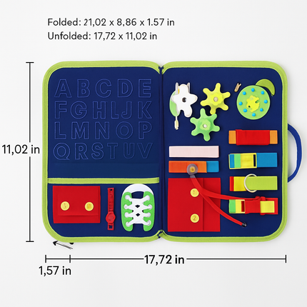 Kids Busy Board: Sensory Montessori Toy for 1-6
