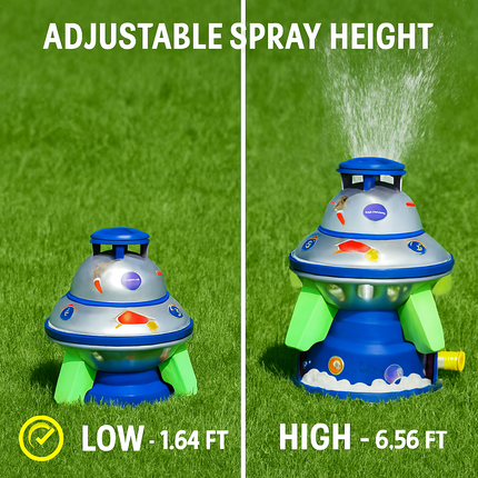 UFO Water Sprinkler with LED Lights Toy Outdoor