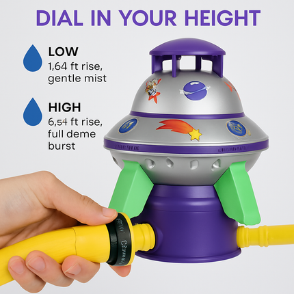 UFO Water Sprinkler with LED Lights Toy Outdoor