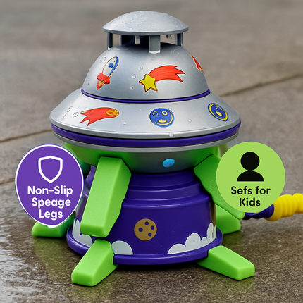 UFO Water Sprinkler with LED Lights Toy Outdoor