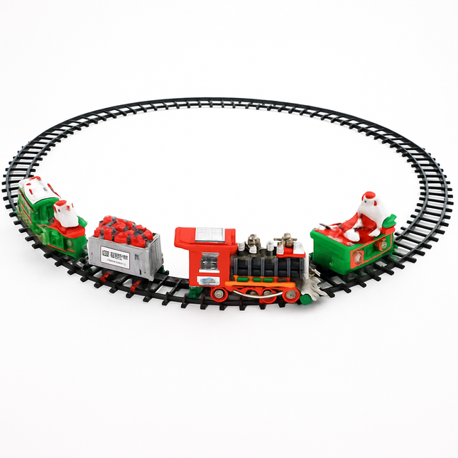 Electric Christmas Train Set with Sound and Lights