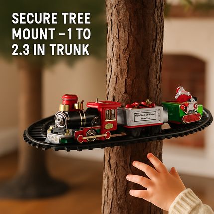 Electric Christmas Train Set with Sound and Lights
