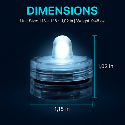 3Pcs Submersible LED Tea Lights Waterproof Candle Lights Battery Operated Decor Lamp