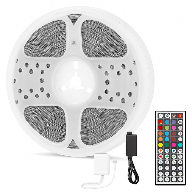 300 LEDs Strip Lights 5M/16.5ft 20 Colors RGB LED Strip IP65 Waterproof w/ Remote