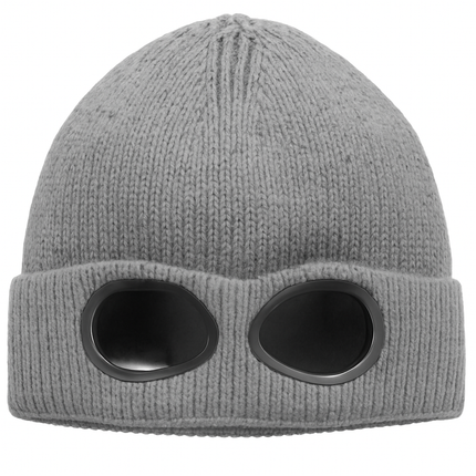 Knit Beanie Hat with Goggles for Cold Weather
