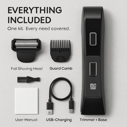 2-in-1 Electric Body Trimmer with LED Light