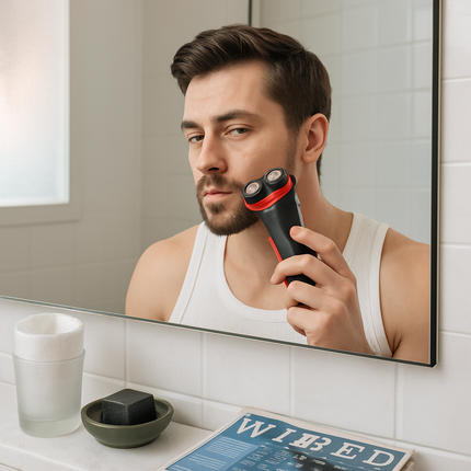 Electric Shaver with 3D Floating Heads and Pop-Up Trimmer
