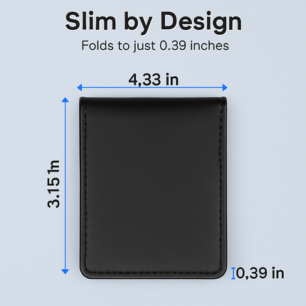 Unisex PU Leather Wallet RFID Blocking Slim Bifold Credit Card Holder with Money Clip