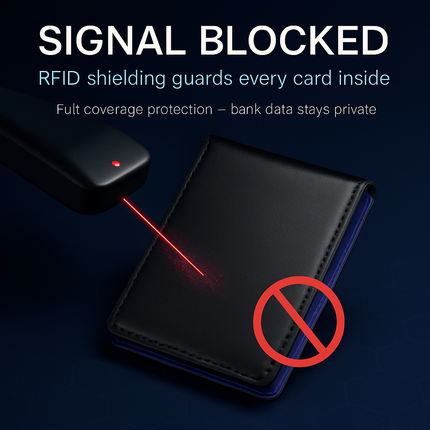 Unisex PU Leather Wallet RFID Blocking Slim Bifold Credit Card Holder with Money Clip